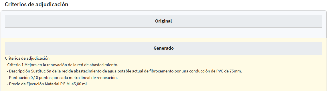Criterios adjudicación